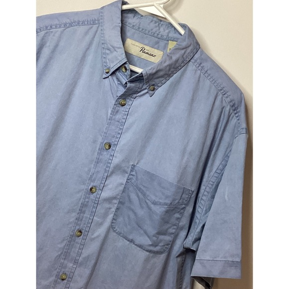 Pennmans Other - VTG‎ Pennmans Menswear Blue Short Sleeve Button Down Shirt Casual Relaxed Fit